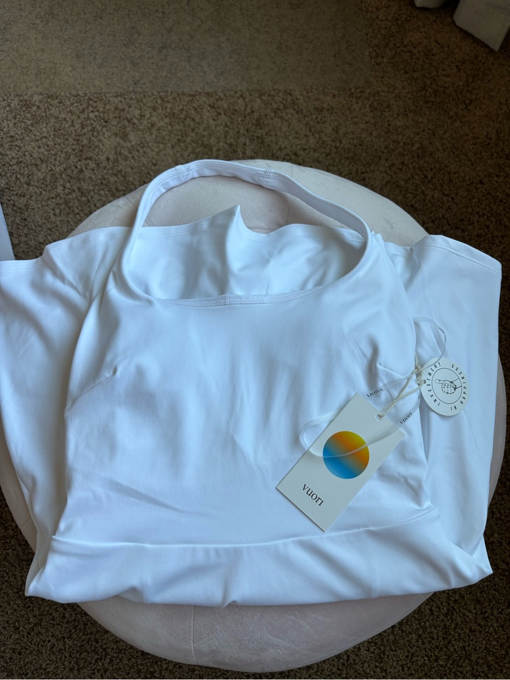 NWT Vuori Tiebreak Halter White Dress XS  $110
